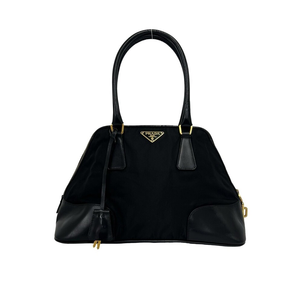 PRADA Prada Triangle Logo Hardware Tessuto Pocono Nylon Leather Genuine Shoul...